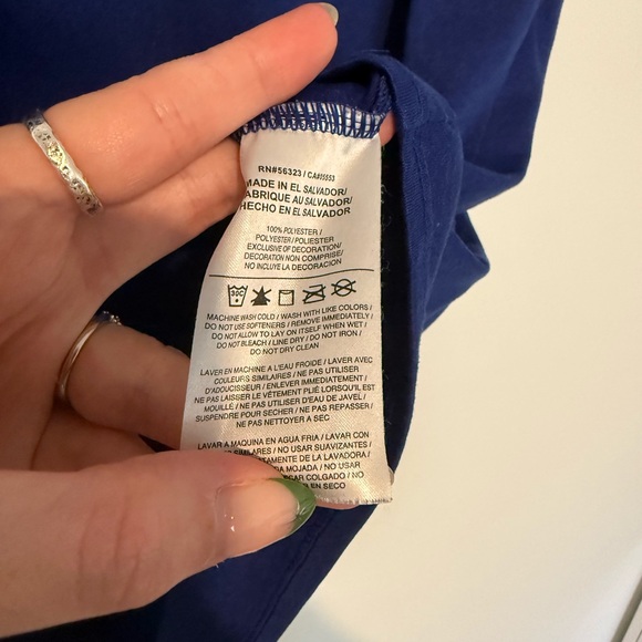 Nike Women's Short Sleeve Blue Tee - Picture 4 of 4